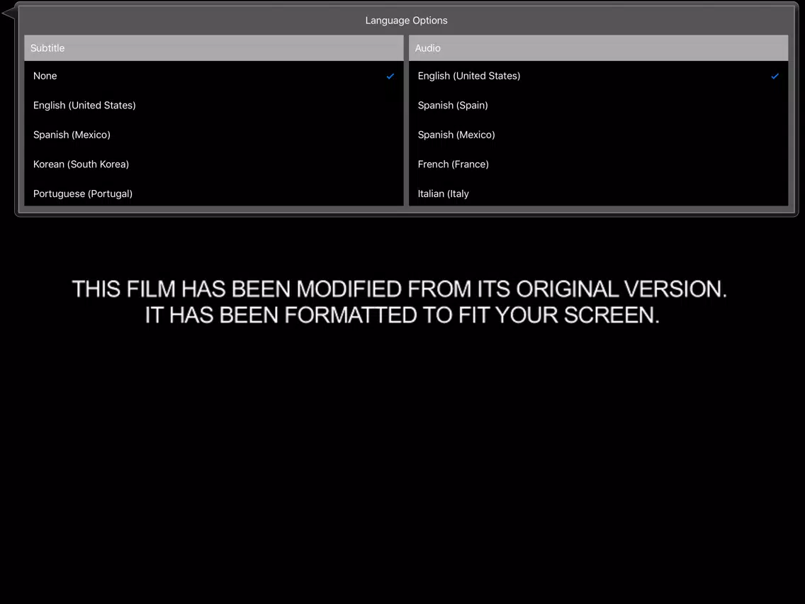 ภาพหน้าจอของ Swank Media Player iPad 