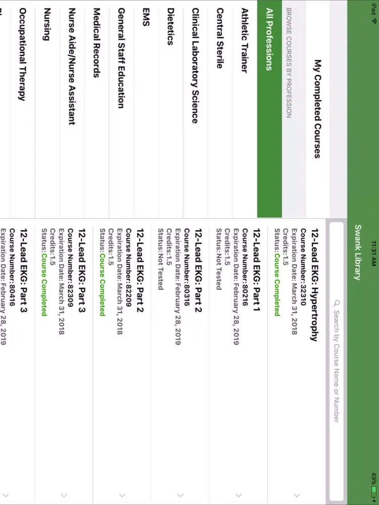 Скриншоты Swank HealthCare DoD Education iPad 