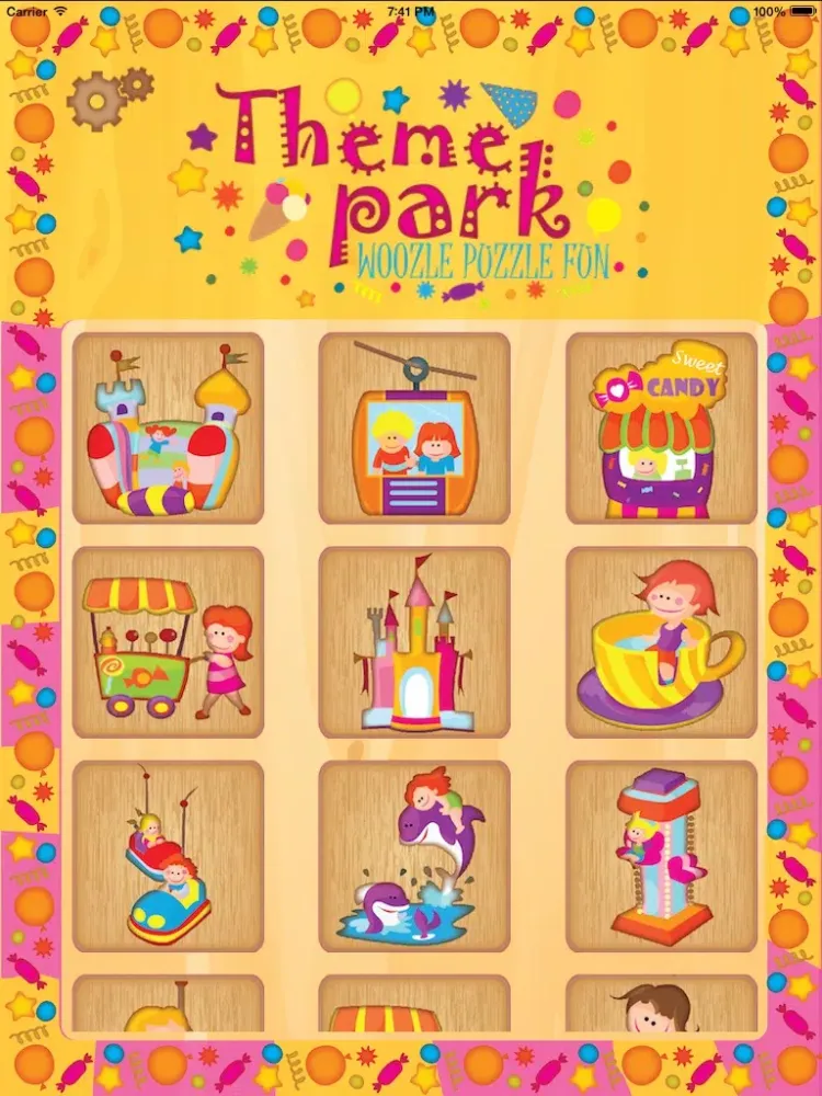 Ảnh chụp màn hình của Theme Park Fun Puzzle Woozzle iPad