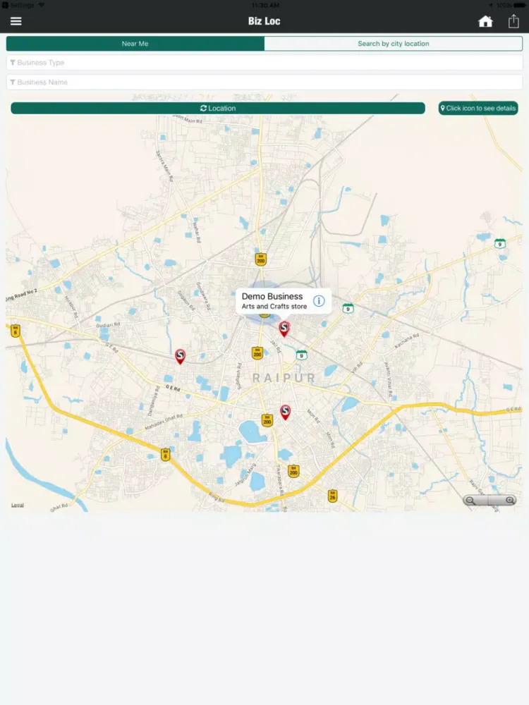 Biz Loc iPad  Screenshots