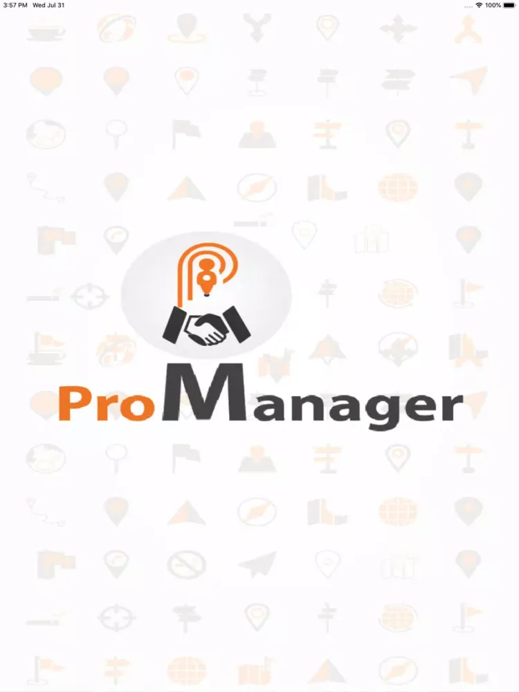 Tangkapan layar Promanager Admin iPad 