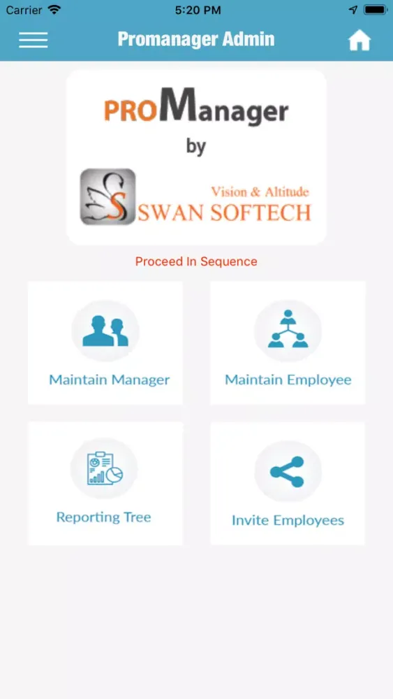 Tangkapan layar Promanager Admin