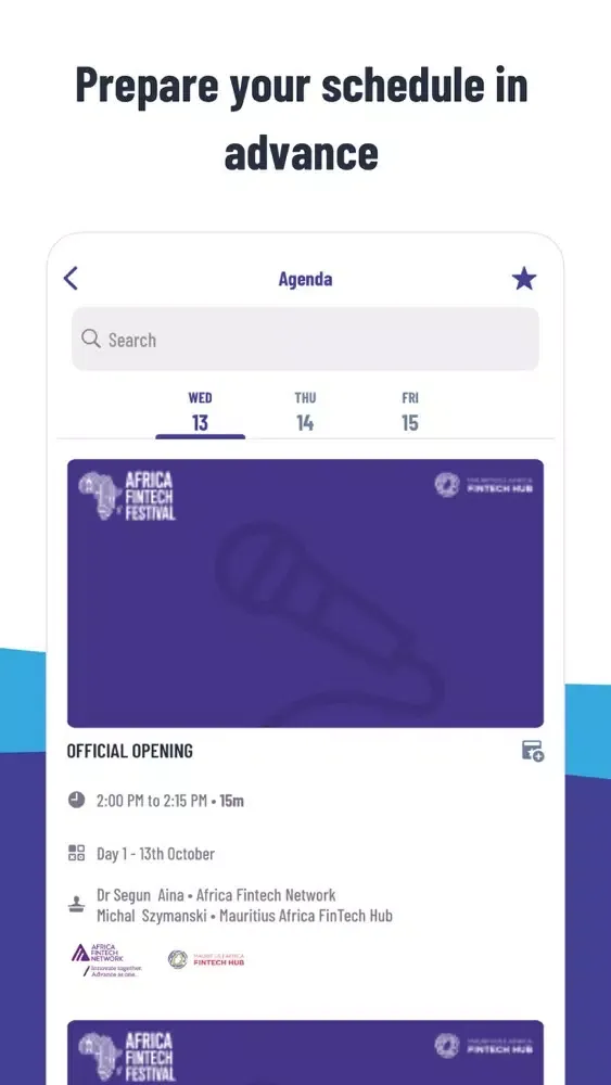Capturas de tela do Africa FinTech Festival 2021