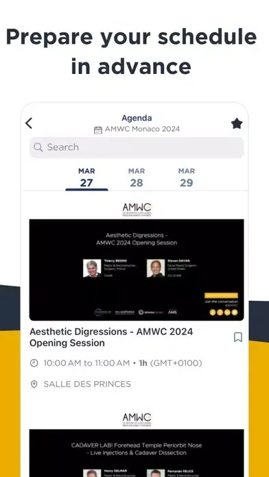 AMWC App Ekran Görüntüleri