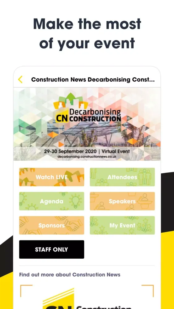 Tangkapan layar Construction News Events