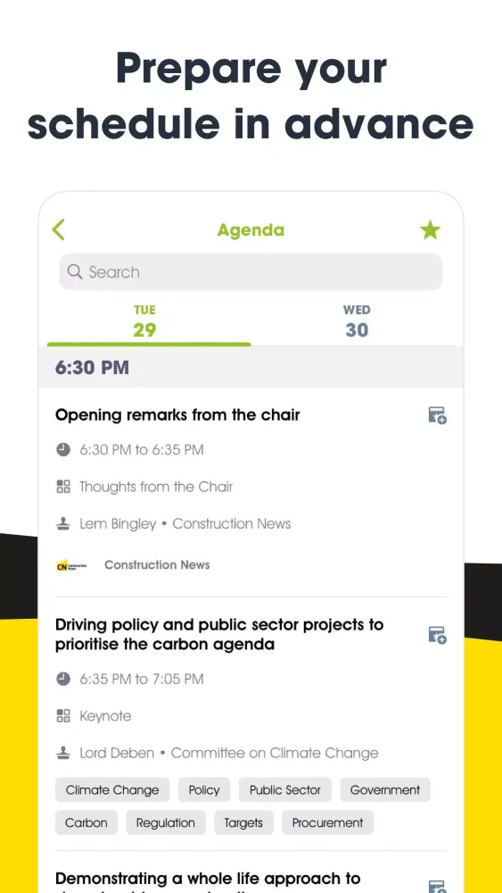 Tangkapan layar Construction News Events