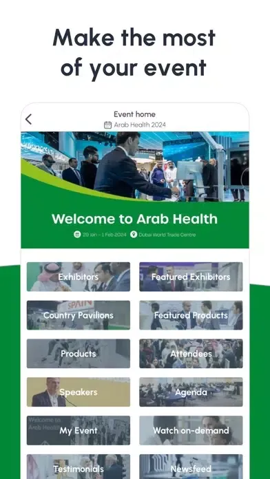 Screenshot di Arab Health 2024