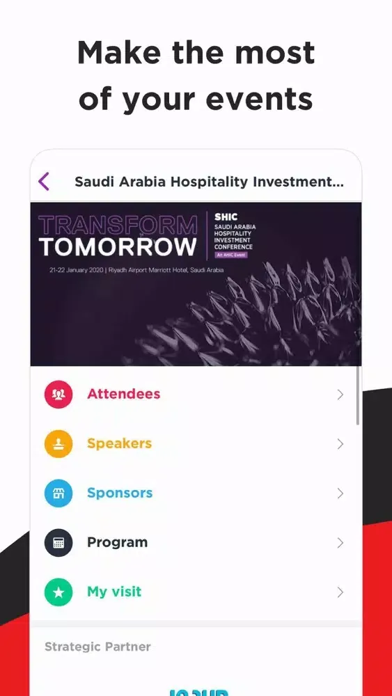 Screenshot di Bench Events 2020