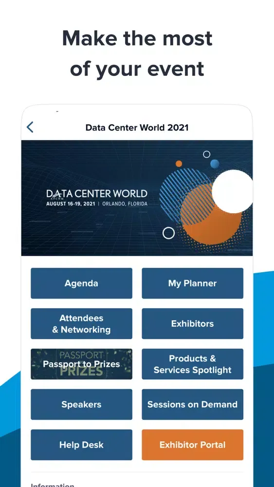 Captures d'écran de Data Center World 2021