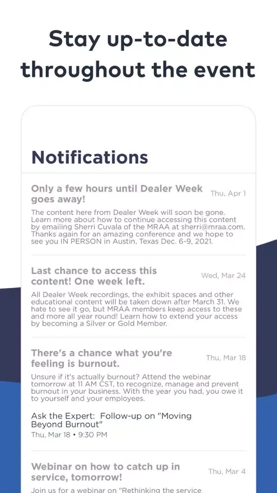 Dealer Week: MRAA Conference應用截圖