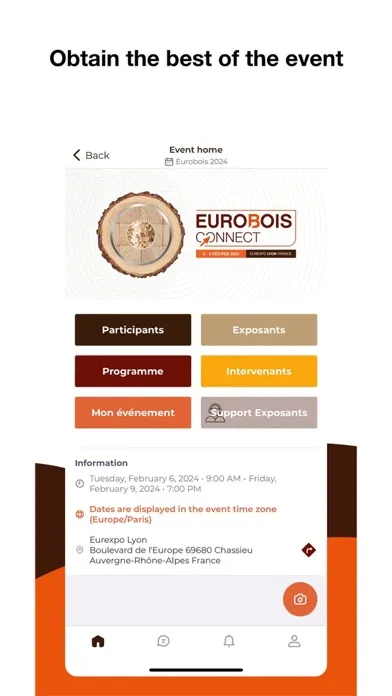 Ảnh chụp màn hình của Eurobois Connect