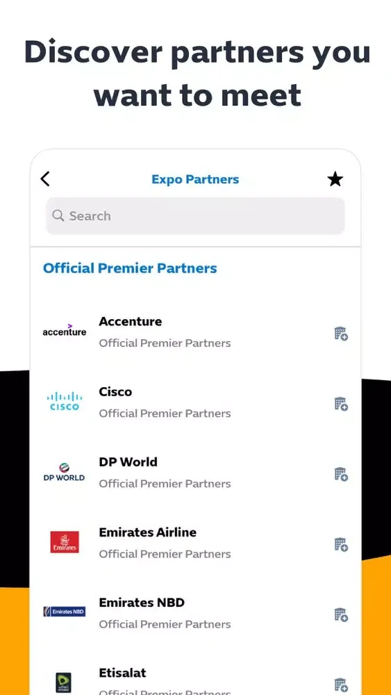 Zrzuty ekranu Expo 2020 Business App