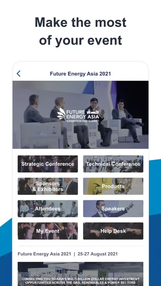 Capturas de pantalla de Future Energy Asia Event