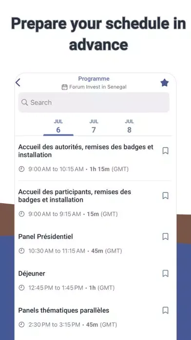 Captures d'écran de Forum Invest in Senegal