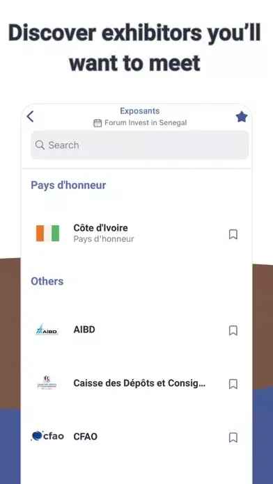Captures d'écran de Forum Invest in Senegal