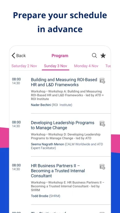 HRSE Event App Screenshots