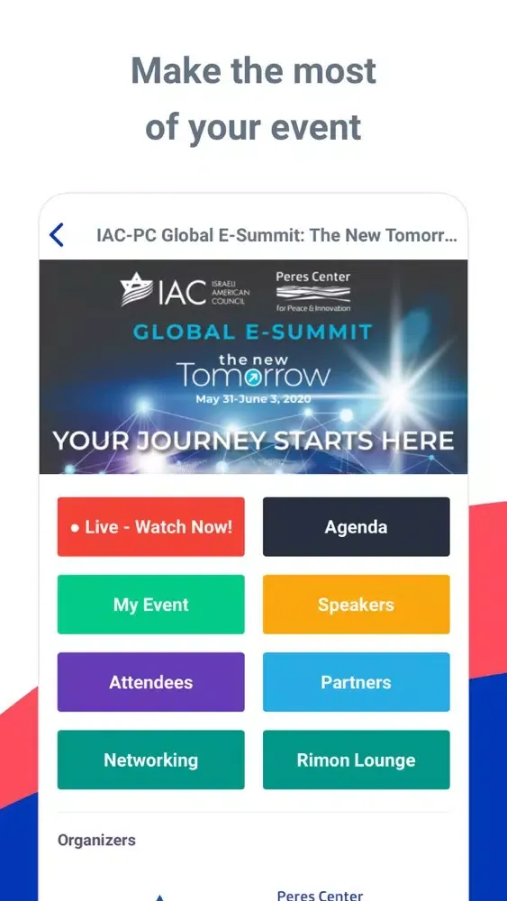 ภาพหน้าจอของ IAC Summits