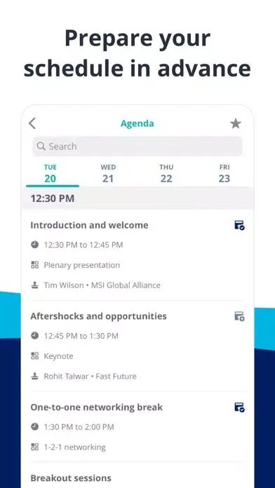 Zrzuty ekranu MSI Virtual Event APP