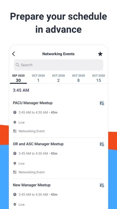 OR Manager Events Screenshots
