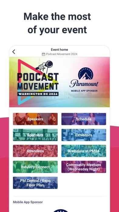 Capturas de pantalla de Podcast Movement 2024