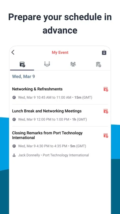 Capturas de pantalla de PTI Events