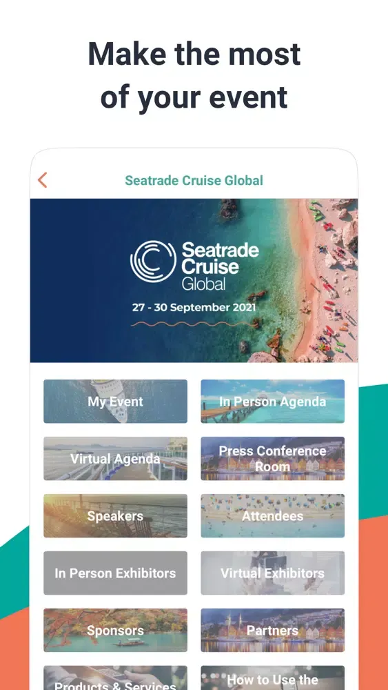 Captures d'écran de Seatrade Cruise Global 2021