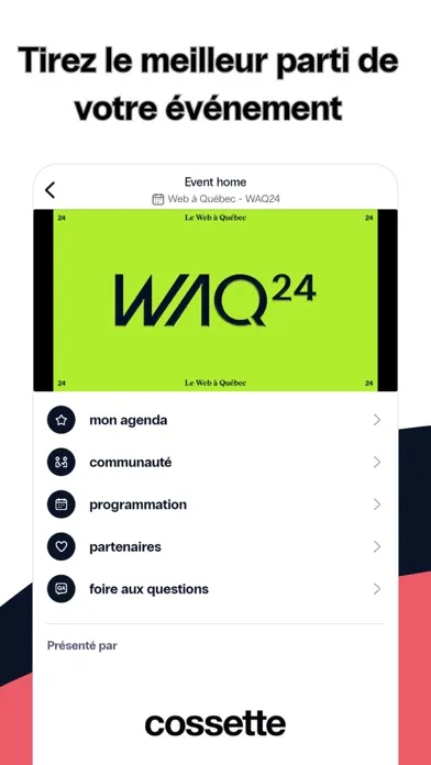 Capturas de tela do WAQ - Web à Québec