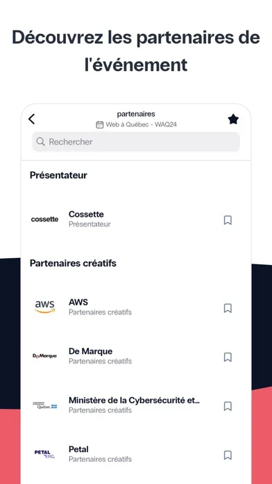 Capturas de tela do WAQ - Web à Québec