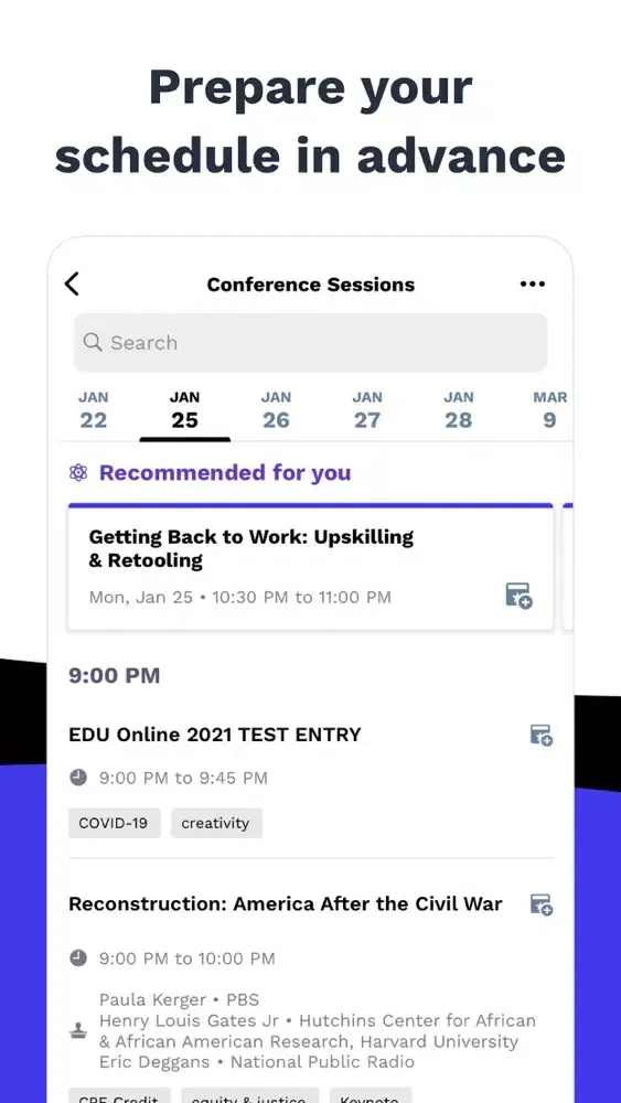 Capturas de pantalla de SXSW EDU Online 2021