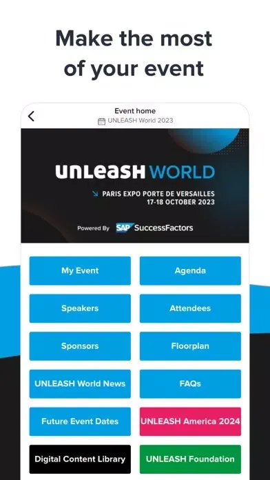Capturas de pantalla de UNLEASH Events