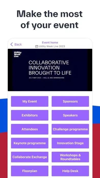 Capturas de tela do Utility Week Live 2023