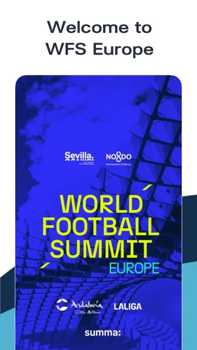 Capturas de tela do World Football Summit