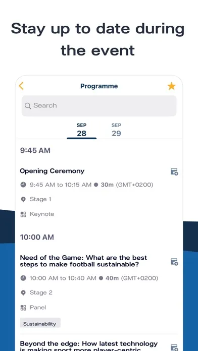 Capturas de tela do World Football Summit