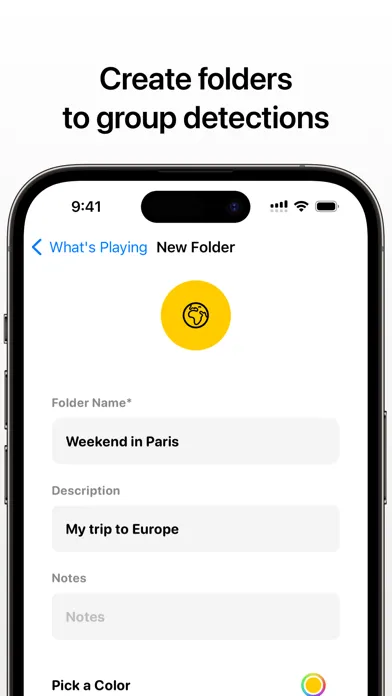 Tangkapan layar What's Playing? Song Detection