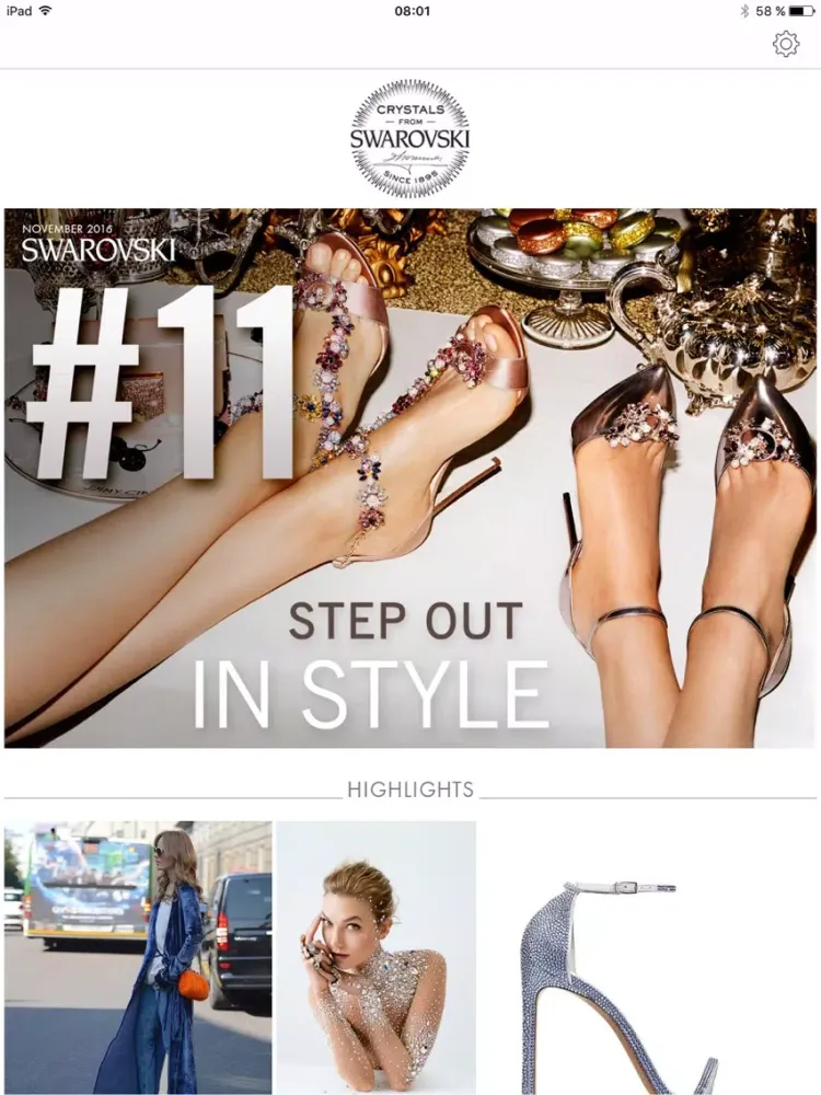تصاویر SWAROVSKI Magazine iPad 