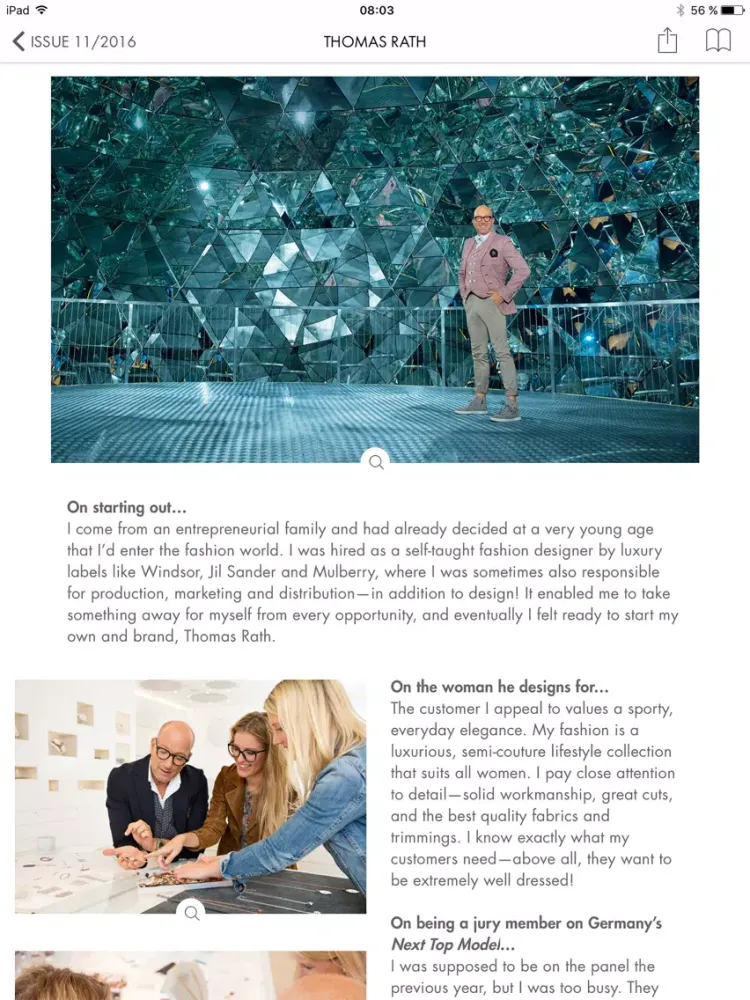 تصاویر SWAROVSKI Magazine iPad 