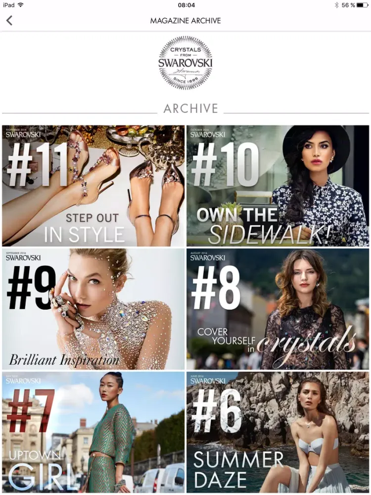 تصاویر SWAROVSKI Magazine iPad 