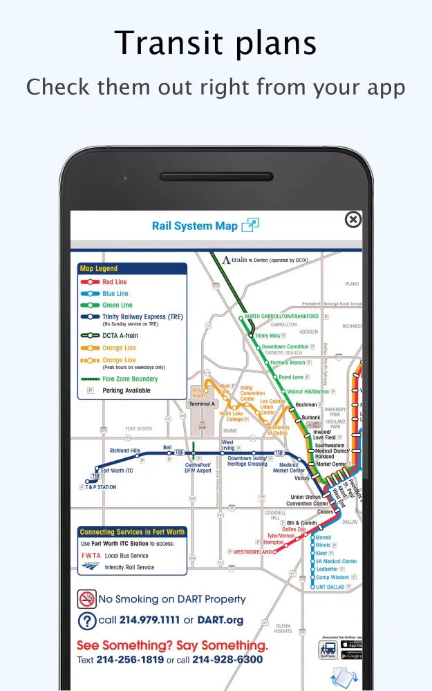 Capturas de pantalla de Dallas Public Transport