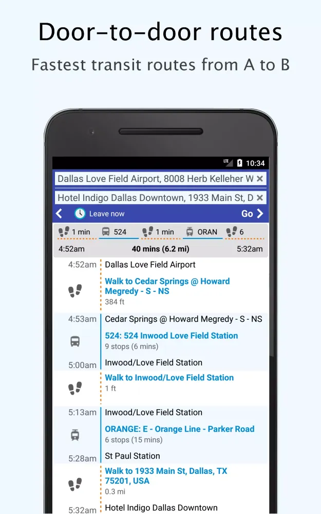 Capturas de pantalla de Dallas Public Transport