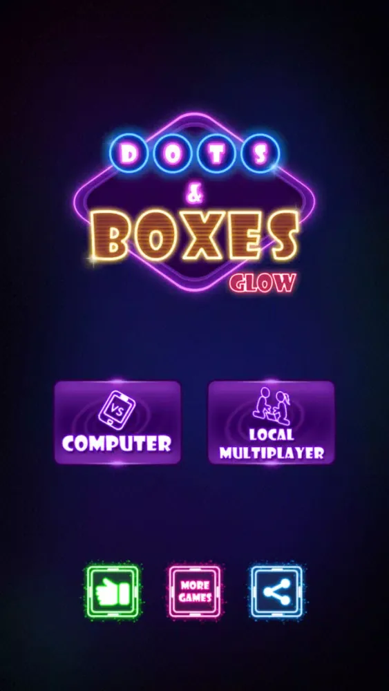 ภาพหน้าจอของ Dots and Boxes Glow:Board Game