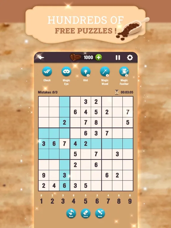Sudoku Beans: Coffee Cafe iPad  스크린샷