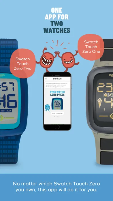 Ảnh chụp màn hình của Swatch Touch Zero