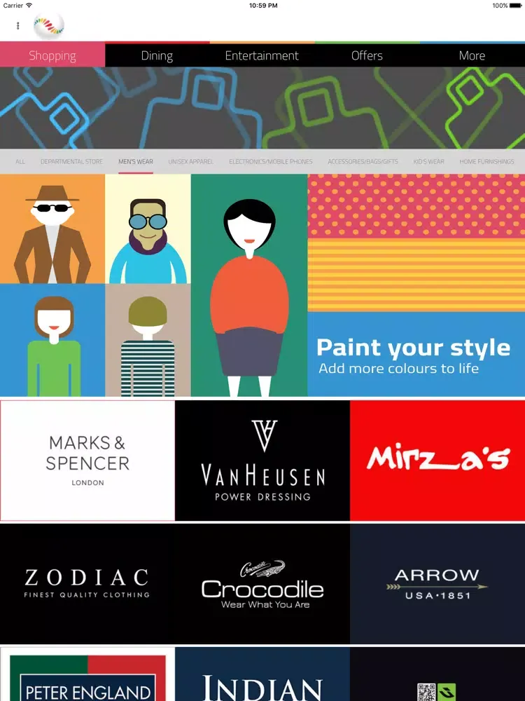 Capturas de tela do Sobha City Mall iPad 