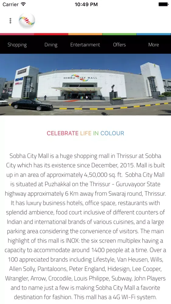 Capturas de tela do Sobha City Mall