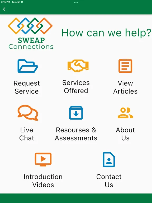 SWEAP Connections iPad  स्क्रीनशॉट
