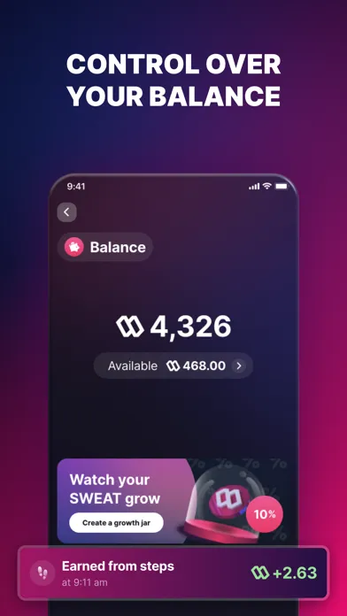 Скриншоты Sweat Wallet