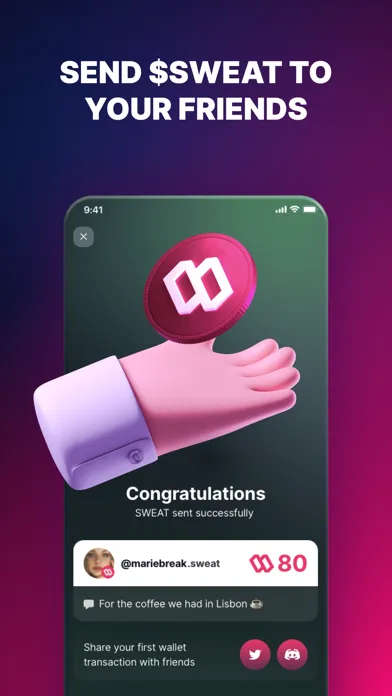 Скриншоты Sweat Wallet