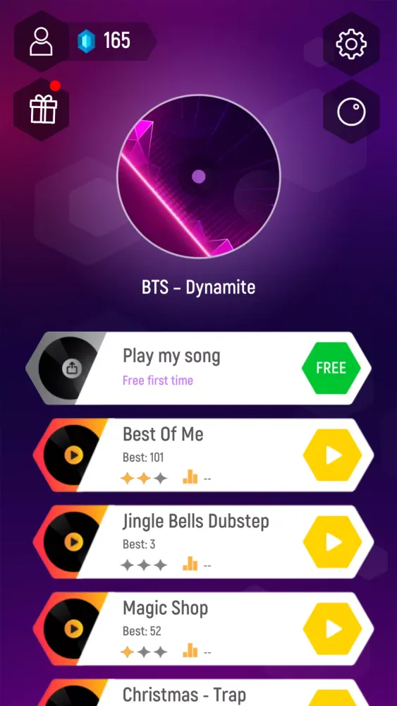 Tangkapan skrin KPOP Music Hop: BTS Dancing Ti