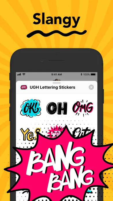 UGH Lettering Stickers سکرین شاٹس