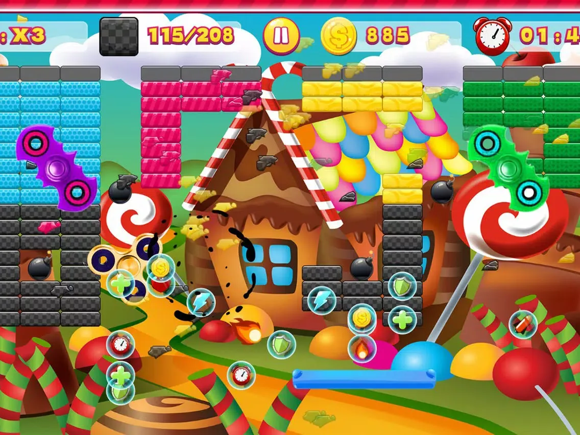 Capturas de pantalla de Sweet Fidget Spinner : Brick Breaker Ballz iPad 